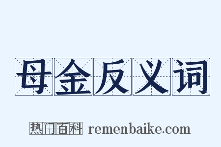 母金反义词是什么意思的图片
